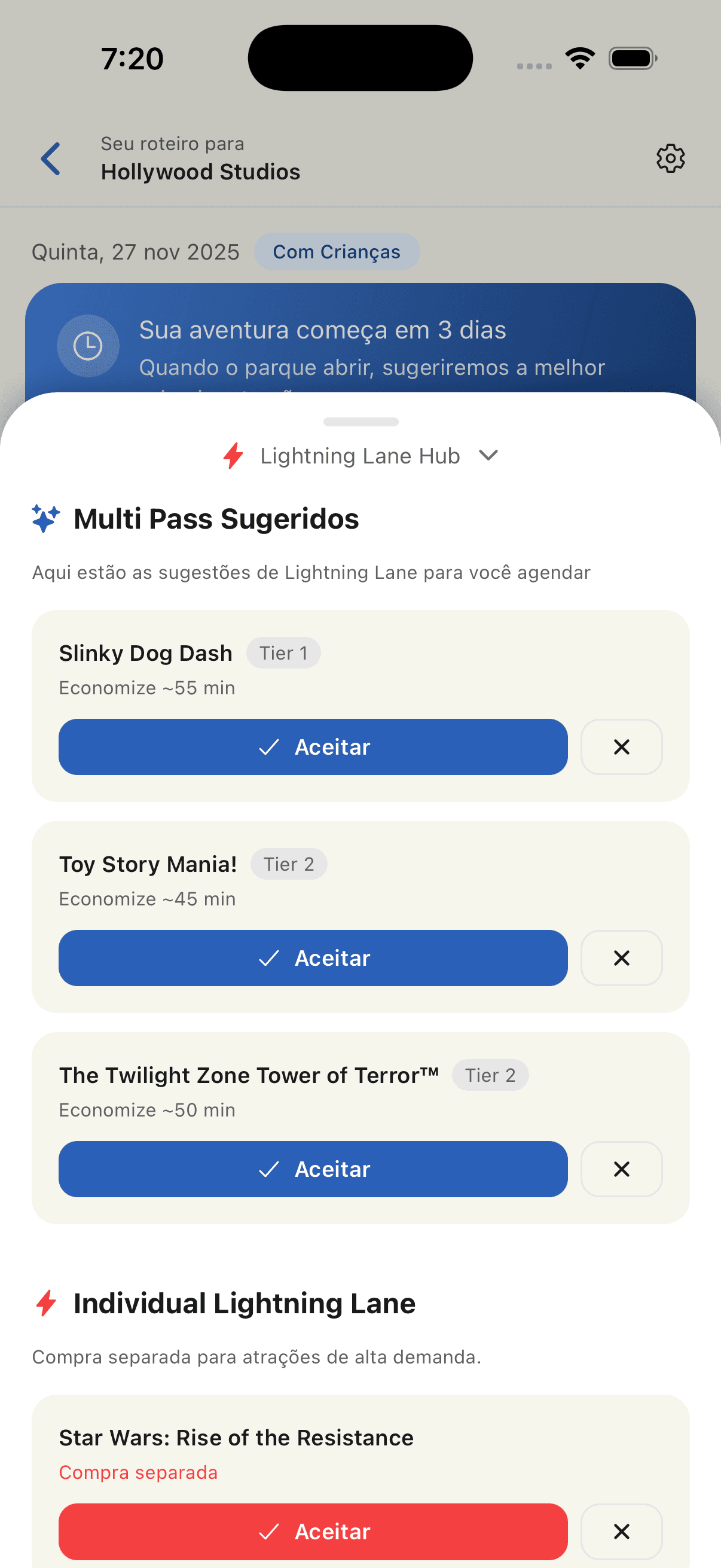 Roteiros Personalizados